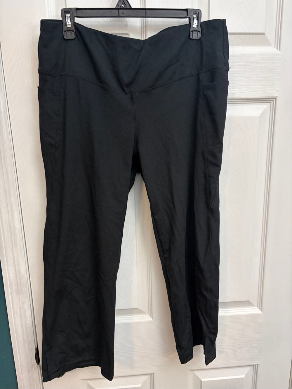 Jockey Black V-Waist Flare Leggings